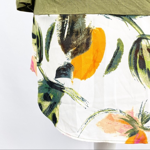 Charming Charlie Semi Sheer Green Floral Shirt - Picture 5 of 7